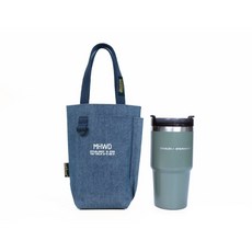 Matchwood 水壺袋 軍事字體風格 冰壩杯袋, 1個, 單寧藍