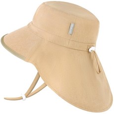 Duoyeree 자외선 차단 유아용 햇빛 차단 모자 - UPF 50+ 아동용 해변 및 여름 모자 - 남아 및 여아용 넓은 챙 모자 1b3-로즈, 5-12 Years, 1a10-카키