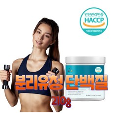 유청단백가수분해물 분리유청 근력단백질 분리유당 락토프리 WPI 저분자 류신 분말 가루 식약처 인증 해썹, 210g, 1개