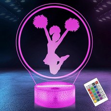 제스처 컨트롤 RGB 야간 조명 → 16가지 색상 가능 2600mAh USB 충전식 침대 옆 램프 홈 데코 어린이 생일, [01] White Light, 치어리더
