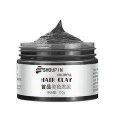 首品 彩色髮泥 100g 韓系髮色 造型髮蠟 染髮泥 男女適用, 1個, 自然黑髮泥100ML