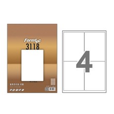 라벨지 라벨 4칸 100매 건강 용지 폼텍 물류관리용 99.1x140mm, 상세페이지 참조, 상세페이지 참조