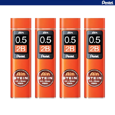 펜텔 Ain 아인슈타인 고강도 샤프심, 4개, 0.5mm, 2B