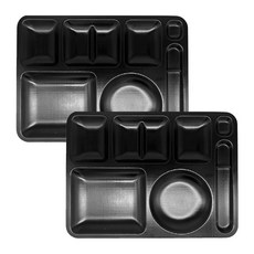 따봉오빠 멜라민 다이어트 식판 블랙 2P HT004