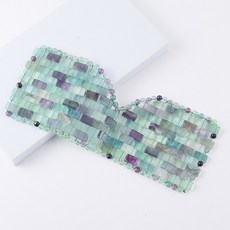 로즈 쿼츠 아이 마스크 마사지 천연 옥 스 슬립 페이스 슬리핑 릴렉스 케어 도구, fluorite 1pcs no box