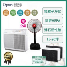 Opure 臻淨 A2 高效抗敏 HEPA 負離子 空氣清淨機 小資救星 抗敏 除臭 除煙 台灣製造 贈超涼立扇
