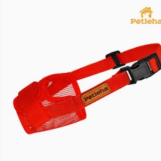 輕盈透氣 寵物嘴套 防咬防叫亂吃 中大型狗狗口罩, 1個, 紅色-可調節大小,M尺碼-建議8-18斤