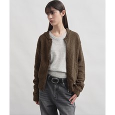 MONGDOL 코튼 크롭 집업 가디건 브라운 MDCD033YBROWN 247034