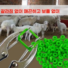 거세링 장착기 돼지 염소 거세 집게 클램프 거세기 가축 A. 녹색 거세 서클 10개입, B. 흰색 거세 고리 10