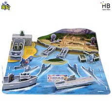 크래커플러스 3D입체퍼즐 맥아더장군과 인천상륙작전, 25~99p 이하, 혼합, 72피스, 1개