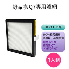 舒而嘉 Q7 空氣清淨機專用濾網 除濕機 空氣清淨機 適用 海說POLO Q7, 一入