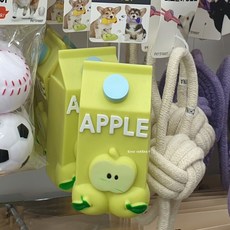 韓國大創 Daiso 寵物玩具 發聲玩具 磨牙玩具 咬咬玩具 互動玩具 款式多樣, 1個, (發聲)蘋果汁