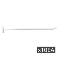 JNCP 타공판 일선후크x10EA, 화이트(30cm), 1세트