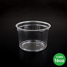 117파이 16온스 원형 투명 델리컵 디저트컵 요거트컵 과일컵, 50개, 1세트