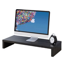 원목 모니터 받침대 노트북 컴퓨터 받침 PC 키보드 선반 데스크 책상정리, 블랙