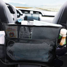 차량용 수납망 2열 파티션 망 포켓 자동차 용품 그물망 정리함 후크 콘솔 홀더, 수납포켓망-블랙