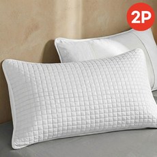 올유마인 간편교체 얼룩방지 누빔 방수 베개커버 2p