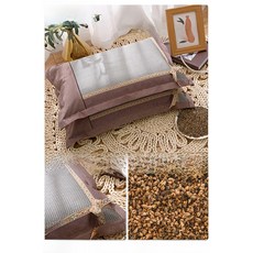 대나무 쌀겨 베개 코어 남성 여름 쿨링 침구 성인 경추 보호 수면 보조 하드 풀 헤드 아이스 헴프, 8-10cm, 23 리본매듭-실버그레이 [35x55cm-싱글팩] 얼음