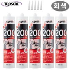 탑씰 F-200 방화용 회색 실리콘 실란트 300ml 노즐포함, 5개