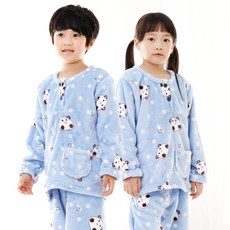 아동용 라운드넥 밍크 수면잠옷 상하의 세트