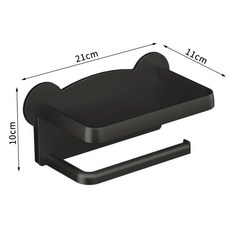 욕실 화장지 홀더 펀치 무료 벽 마운트 크리 에이 티브 전화 롤 종이 티슈 상자 액세서리 스토리지, Black B