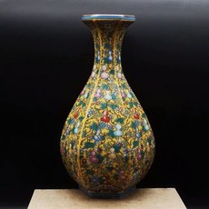 粉彩滿工葫蘆圖玉壺春瓶 高28釐米, 如圖所示