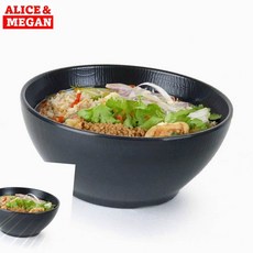 멜라민대접 업소용면기 라면우동그릇 블랙식기