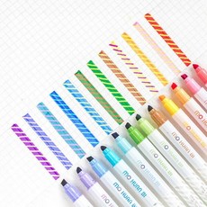 포인트키 매직데코 형광펜 12색 컬러체인지 형광펜 다꾸 노트꾸미기, 1개