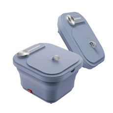 KINYO 氣泡SPA摺疊足浴機 氣泡按摩 摺疊收納, 藍, IFM-7002