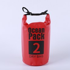 Ocean Pack 防水乾燥袋 戶外漂流溯溪泳用單肩雙肩揹包, 紅色