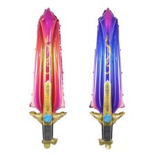 小宇宙精選 閃光寶劍氣球 大號加厚屠龍刀劍道具 發光玩具 夜市熱賣 派對用品, 閃光寶劍 混色102CM*36.5CM）, 1個