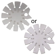 스테인리스 스틸 베벨 게이지 각도 각도 각도 각도기 범위 15°-120° 게이지 도구 15°/17.5°/20°/22.5°/25°/27.5°/30°/45°/60°/120°, 1개, 실버
