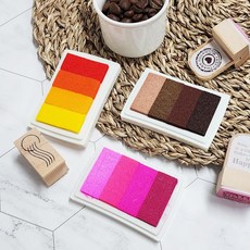 세트 스탬프패드 문구 4색 생활