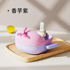 316不鏽鋼寶寶輔食碗 防摔吸盤設計, 香芋紫 - 不含內膽英文彩盒, 1個
