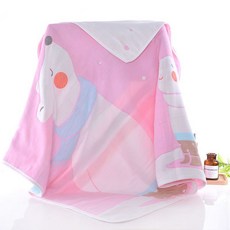 유아 목욕 수건 순수한 면 신생아 아기 덮개 담요 어린이 목욕 어린이 흡수 6 층 거즈 아기 목욕 수건, 곰 가루, 1개