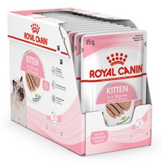 로얄캐닌 파우치 로프 키튼 85g x12개 으깬타입 습식사료 고양이파우치, 12개