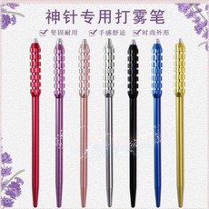 防滑紋纖細紋繡手工筆 極細0.5cm筆桿 玫瑰金 適用打霧圓型針 圓3 圓17針, 1個, 沙霧酒紅 防滑, 沙霧酒紅