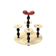 輕奢撞色蝴蝶結杯子瀝水架 廚房茶杯倒放收納架, 蝴蝶結杯架四杯, 1個