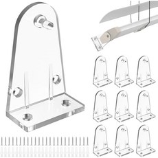 12개 2인치 홀드 다운 브래킷 클리어 컬러 플라스틱 블라인드 하단 레일 클립 홀더 브래킷 하이 프로파일 블라인드 윈도우 도어 수평 그늘막 교체용
