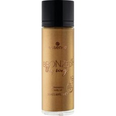 essence cosmetics 에센스코스메틱 브론즈드 디스 웨이 쉬머링 바디 오일 no. 01 골드, 2개, 50ml