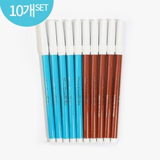 바이핸즈 퀼트 수성 챠코펜 원단용 마카 10개입 파랑 5개 밤색 5개 혼합 세트, 10개