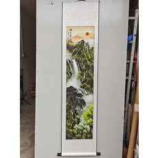 旭日東昇山水裝飾畫 卷軸裝裱, 參考詳情頁