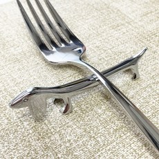 닥스훈트 스텐 수저받침 젓가락받침 강아지모양