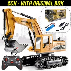 1:24 RC 카 포크레인 굴삭기, 5CH Plastic With Box, 1개