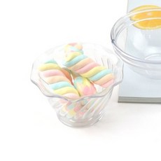 가벼운 피시방 업소용 요거트 디저트 서빙 투명볼 42ml