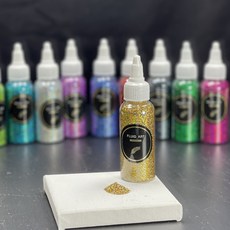 金羽毛 鐳射晶鑽極閃亮粉 台灣製 流體畫DIY亮片 幻彩聖誕節亮粉 星光灑粉 閃亮變色, 流金