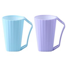 코렌트 칫솔꽂이 거꾸로 양치컵, 1세트, 스카이+퍼플