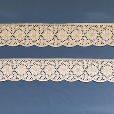눈꽃레이스 보라면레이스 | 8.5cm x 90cm / 보라면레이스 / 의류 부자재 / 리폼 / 레이스 / 수예, 3개, 생지