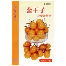 興農種苗 金王子小型黃番茄種子，陽台盆栽蔬菜種子，新手易種植，體驗田園樂趣, 1個