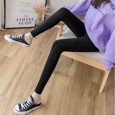 M Select 韓國正韓嚴選側邊拼接螺紋加壓顯瘦內搭褲